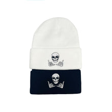 Load image into Gallery viewer, Skull-patterned Knitted Woolen Hat Autumn Winter Versatile Warm Knitted Hat Outdoor Leisure Warm Hat for Men Women
