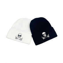 Load image into Gallery viewer, Skull-patterned Knitted Woolen Hat Autumn Winter Versatile Warm Knitted Hat Outdoor Leisure Warm Hat for Men Women