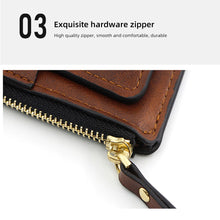 Load image into Gallery viewer, Casual Solid Color Coin Wallet Zipper Blocking PU Leather High Capacity Portable Card ID Credit Card Holder Wallet for Men Women