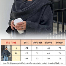 Load image into Gallery viewer, Solid Color Cape Scarf Collar Coat Fashionable Warm Comfortable Loose Short Coat Winter Long Sleeve Woolen Coat for Women