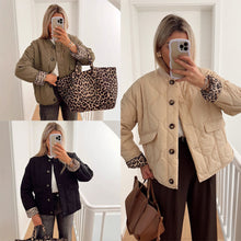 Load image into Gallery viewer, Quilted Button-down Cotton Jacket Stylish Comfortable Retro Casual Jacket Winter Warm Loose Short Jacket for Women