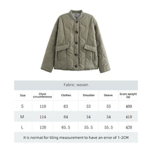 Load image into Gallery viewer, Quilted Button-down Cotton Jacket Stylish Comfortable Retro Casual Jacket Winter Warm Loose Short Jacket for Women