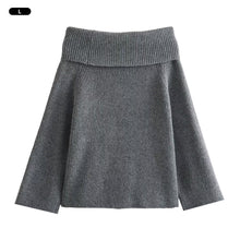 Load image into Gallery viewer, Solid Color loose Fashionable Knitted Sweater Autumn Winter Boat Neck Sweater Comfortable Warm Sweater Coat for Women