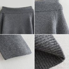 Load image into Gallery viewer, Solid Color loose Fashionable Knitted Sweater Autumn Winter Boat Neck Sweater Comfortable Warm Sweater Coat for Women