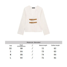 Load image into Gallery viewer, Trip Buckle Jacket Autumn Winter Slim-fit Warm Coat Fashionable Comfortable Woolen Jacket Coat Outwear for Women