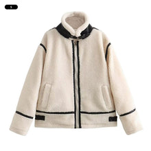 Load image into Gallery viewer, Lamb Wool Thickened Warm Coat Integrated Fur Leather Cotton Padded Jacket Fashionable Loose Warm Winter Outwear Coat