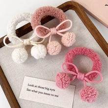 Load image into Gallery viewer, Cute Lamb Wool Balloon Knotted Hairband For Women In Pink Strawberry Flavor Hair Accessories Trendy Bow Hair Circle Decorations