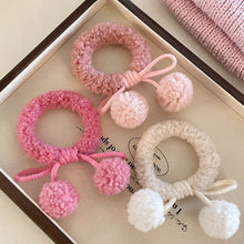 Load image into Gallery viewer, Cute Lamb Wool Balloon Knotted Hairband For Women In Pink Strawberry Flavor Hair Accessories Trendy Bow Hair Circle Decorations