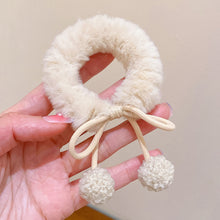 Load image into Gallery viewer, Lamb Hair Ball Cherry Hair Rope Cute Girl Bow Knot Hair Loop Ball Hair Ornament Elastic Hair Bands