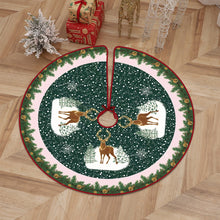 Load image into Gallery viewer, Christmas Tree Skirt Snowflake Santa Claus Printed Xmas Tree Bottom Decor Mat Merry Christmas Decoarations Home Party Ornaments
