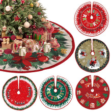Load image into Gallery viewer, Christmas Tree Skirt Snowflake Santa Claus Printed Xmas Tree Bottom Decor Mat Merry Christmas Decoarations Home Party Ornaments