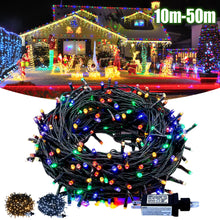 Load image into Gallery viewer, 10/20/30/50m Christmas Tree Decoration LED String Lights EU/US Plug String Lights Holiday Home Party Decor