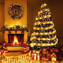 Load image into Gallery viewer, 2024 Christmas Ribbon Fairy Light String Merry Christmas Decorations For Home Xmas holiday Navidad Gifts New Year 2025