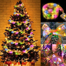 Load image into Gallery viewer, 2024 Christmas Ribbon Fairy Light String Merry Christmas Decorations For Home Xmas holiday Navidad Gifts New Year 2025
