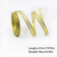 Load image into Gallery viewer, 5 Yards 10mm Christmas Ribbon Printed Christmas Polyester Ribbon For Handmade Wrapping Gift Christmas Decoration DIY Gift Packing