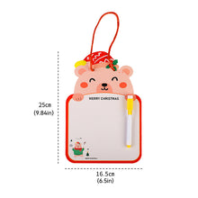 Load image into Gallery viewer, Chirstmas Kids Whiteboard Animal Two-sided Cartoon Reusable Dry Wipe Cardboard Drawing Pad