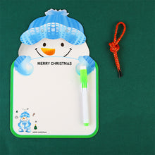 Load image into Gallery viewer, Chirstmas Kids Whiteboard Animal Two-sided Cartoon Reusable Dry Wipe Cardboard Drawing Pad