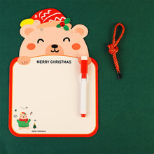 Load image into Gallery viewer, Chirstmas Kids Whiteboard Animal Two-sided Cartoon Reusable Dry Wipe Cardboard Drawing Pad