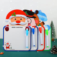 Load image into Gallery viewer, Chirstmas Kids Whiteboard Animal Two-sided Cartoon Reusable Dry Wipe Cardboard Drawing Pad