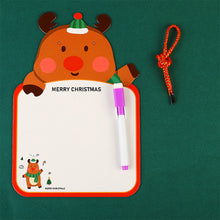 Load image into Gallery viewer, Chirstmas Kids Whiteboard Animal Two-sided Cartoon Reusable Dry Wipe Cardboard Drawing Pad