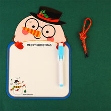 Load image into Gallery viewer, Chirstmas Kids Whiteboard Animal Two-sided Cartoon Reusable Dry Wipe Cardboard Drawing Pad