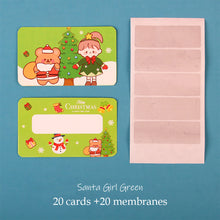 Load image into Gallery viewer, 20Pcs Christmas Reward Scratch Card Film Coated Stickers Scratch Off Labels Xmas Stickers DIY Children's Redemption Vouchers