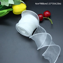 Load image into Gallery viewer, 10 Meters/Roll Fishtail Yarn Ribbon Flower Packaging Material Floral Florist Wrapping Supplies Snow Yarn Ribbon Wave Band