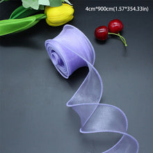 Load image into Gallery viewer, 10 Meters/Roll Fishtail Yarn Ribbon Flower Packaging Material Floral Florist Wrapping Supplies Snow Yarn Ribbon Wave Band