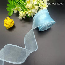 Load image into Gallery viewer, 10 Meters/Roll Fishtail Yarn Ribbon Flower Packaging Material Floral Florist Wrapping Supplies Snow Yarn Ribbon Wave Band