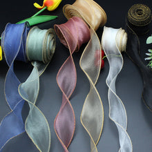 Load image into Gallery viewer, 10 Meters/Roll Fishtail Yarn Ribbon Flower Packaging Material Floral Florist Wrapping Supplies Snow Yarn Ribbon Wave Band