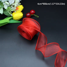Load image into Gallery viewer, 10 Meters/Roll Fishtail Yarn Ribbon Flower Packaging Material Floral Florist Wrapping Supplies Snow Yarn Ribbon Wave Band