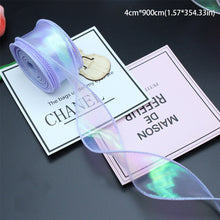 Load image into Gallery viewer, 10 Meters/Roll Organza Yarn Ribbon Flower Packaging Material Floral Florist Wrapping Supplies Snow Yarn Ribbon Wave Band