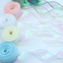 Load image into Gallery viewer, 10 Meters/Roll Organza Yarn Ribbon Flower Packaging Material Floral Florist Wrapping Supplies Snow Yarn Ribbon Wave Band