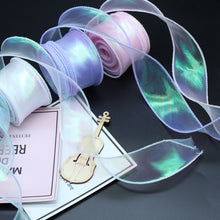 Load image into Gallery viewer, 10 Meters/Roll Organza Yarn Ribbon Flower Packaging Material Floral Florist Wrapping Supplies Snow Yarn Ribbon Wave Band