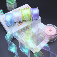 Load image into Gallery viewer, 10 Meters/Roll Organza Yarn Ribbon Flower Packaging Material Floral Florist Wrapping Supplies Snow Yarn Ribbon Wave Band