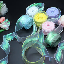Load image into Gallery viewer, 10 Meters/Roll Organza Yarn Ribbon Flower Packaging Material Floral Florist Wrapping Supplies Snow Yarn Ribbon Wave Band