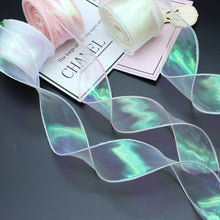 Load image into Gallery viewer, 10 Meters/Roll Organza Yarn Ribbon Flower Packaging Material Floral Florist Wrapping Supplies Snow Yarn Ribbon Wave Band