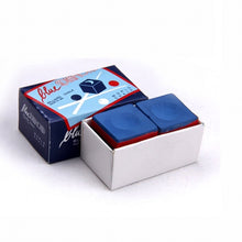 Load image into Gallery viewer, 2PCS/BOX Blue Oily Chalk Cue Head Delicate Anti-Slip Powder Billiard Supplies
