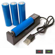 Load image into Gallery viewer, 3.7-4.2V Lithium Battery Universal Charger USB Smart Single Slot Charger For 26650/18650/14500/10440