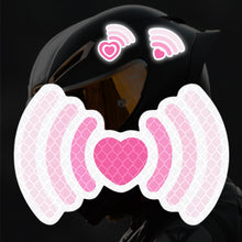 Load image into Gallery viewer, Motorcycle Helmet Decal Signal Heart Waterproof Night Warning Sign Reflective Sticker Exterior Accessories