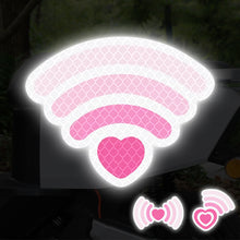 Load image into Gallery viewer, Motorcycle Helmet Decal Signal Heart Waterproof Night Warning Sign Reflective Sticker Exterior Accessories