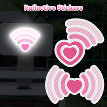 Load image into Gallery viewer, Motorcycle Helmet Decal Signal Heart Waterproof Night Warning Sign Reflective Sticker Exterior Accessories