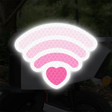 Load image into Gallery viewer, Motorcycle Helmet Decal Signal Heart Waterproof Night Warning Sign Reflective Sticker Exterior Accessories