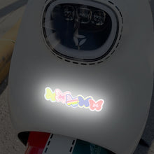 Load image into Gallery viewer, 5Pcs/Set Colorful Motorcycle Helmet Waterproof Decal Hearts Butterfly Stars Night Warning Sign Reflective Sticker Exterior Accessories
