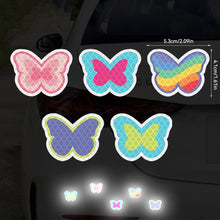 Load image into Gallery viewer, 5Pcs/Set Colorful Motorcycle Helmet Waterproof Decal Hearts Butterfly Stars Night Warning Sign Reflective Sticker Exterior Accessories