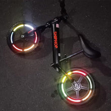 Load image into Gallery viewer, 12PCS/Sheet Balance Wheel Set Reflective Stickers Night Riding Safety Riding Warning Lattice Reflective Strip For 12-14 "Bike Scooter