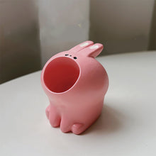 Load image into Gallery viewer, Cartoon Nail Polish Head Storage Bucket Mini Cute Cat Rabbit Dinosaur Pen Wash Cup Portable Nail Tool Storage Bucket