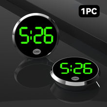 Load image into Gallery viewer, LED Luminous Car Clock Automobiles Internal Stick-On Mini Digital Clocks Auto Ornament Accessories