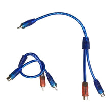 Load image into Gallery viewer, 2Pcs/Set RCA Audio Cable "Y" Splitter Adapter Computer 1 Female To 2 Males Cord Cables For Home Audio