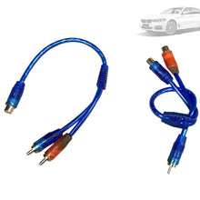 Load image into Gallery viewer, 2Pcs/Set RCA Audio Cable "Y" Splitter Adapter Computer 1 Female To 2 Males Cord Cables For Home Audio